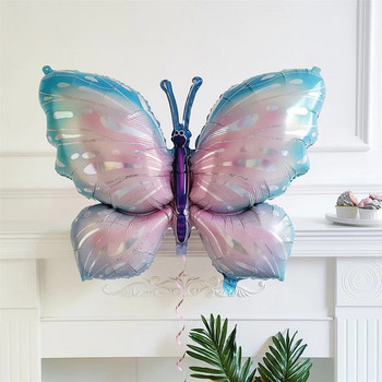 Голяма пеперуда Балони от алуминиево фолио Пеперуда Хелий Въздушни глобуси Декорации за парти за рожден ден Baby Shower Детска играчка Подпори за снимки