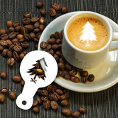 25GAB Kafijas veidņu Pateicības diena Ziemassvētki Halovīni Iedomātā kafijas kapučīno drukāšanas veidne Pelējuma strautiņu spilventiņu putekļu smidzināšanas rīki