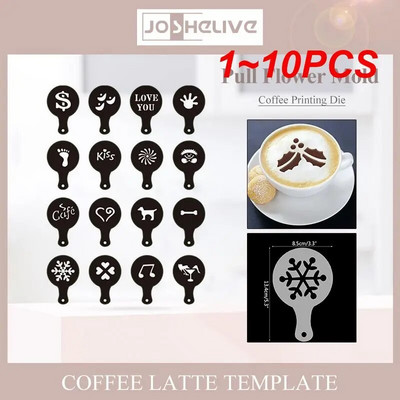 Mold Coffee Milk Cake Cupcake Stencil Template Coffee Barista Cappuccino Template Strew Pad Duster Spray