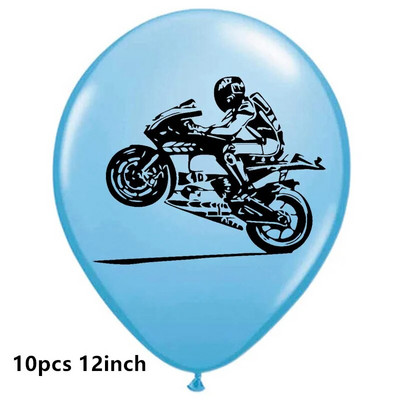 Motociklų Lenktynių Vėliavos Automobiliai Latekso Balionai Motociklų languotų automobilių lenktynės Su gimtadieniu Vakarėlio papuošimai Balionai Dovana berniukui