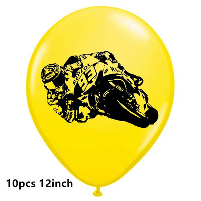 Motociklų Lenktynių Vėliavos Automobiliai Latekso Balionai Motociklų languotų automobilių lenktynės Su gimtadieniu Vakarėlio papuošimai Balionai Dovana berniukui