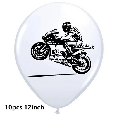 Motociklų Lenktynių Vėliavos Automobiliai Latekso Balionai Motociklų languotų automobilių lenktynės Su gimtadieniu Vakarėlio papuošimai Balionai Dovana berniukui