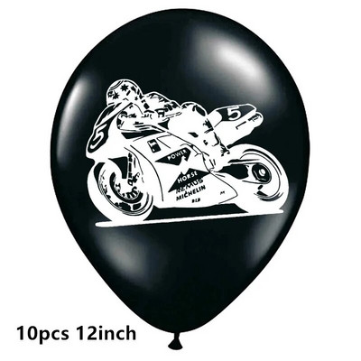 Motociklų Lenktynių Vėliavos Automobiliai Latekso Balionai Motociklų languotų automobilių lenktynės Su gimtadieniu Vakarėlio papuošimai Balionai Dovana berniukui