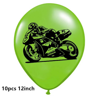 Motociklų Lenktynių Vėliavos Automobiliai Latekso Balionai Motociklų languotų automobilių lenktynės Su gimtadieniu Vakarėlio papuošimai Balionai Dovana berniukui