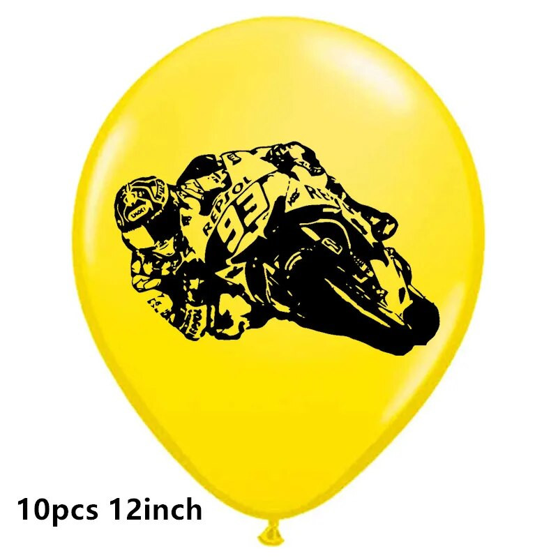 Motociklų Lenktynių Vėliavos Automobiliai Latekso Balionai Motociklų languotų automobilių lenktynės Su gimtadieniu Vakarėlio papuošimai Balionai Dovana berniukui