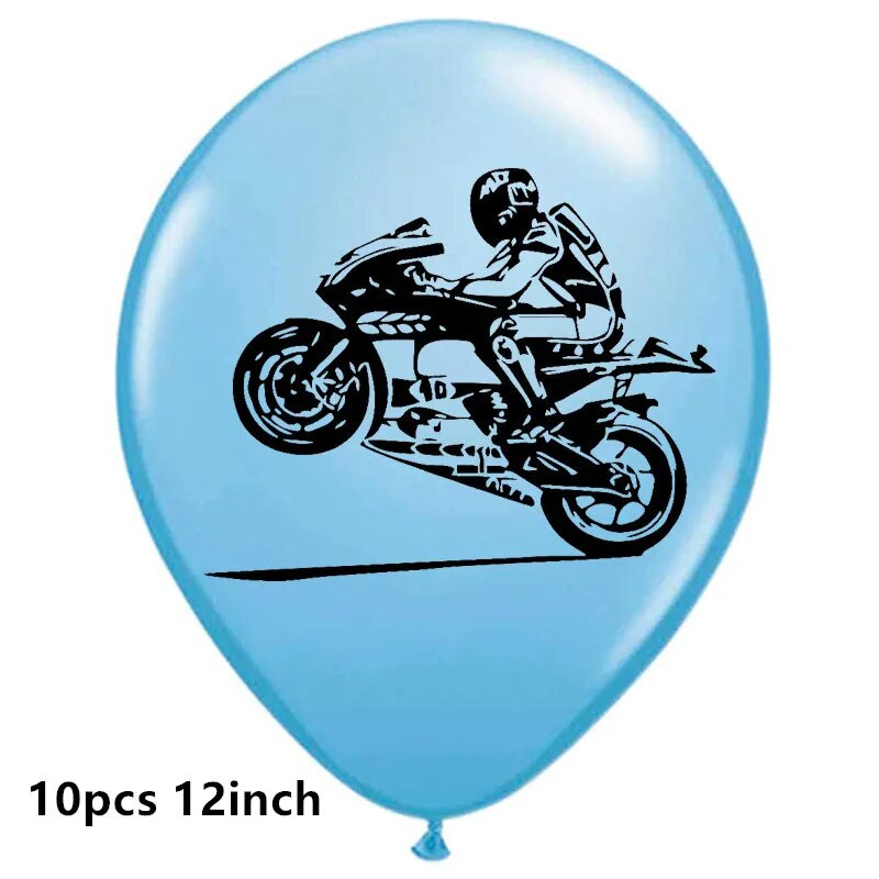 Motociklų Lenktynių Vėliavos Automobiliai Latekso Balionai Motociklų languotų automobilių lenktynės Su gimtadieniu Vakarėlio papuošimai Balionai Dovana berniukui