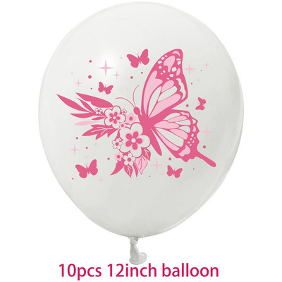 Rožinio drugelio temos gimtadienio vakarėlio dekoravimas drugelio latekso balionas Vestuvių scenos dekoravimas drugelio balionas