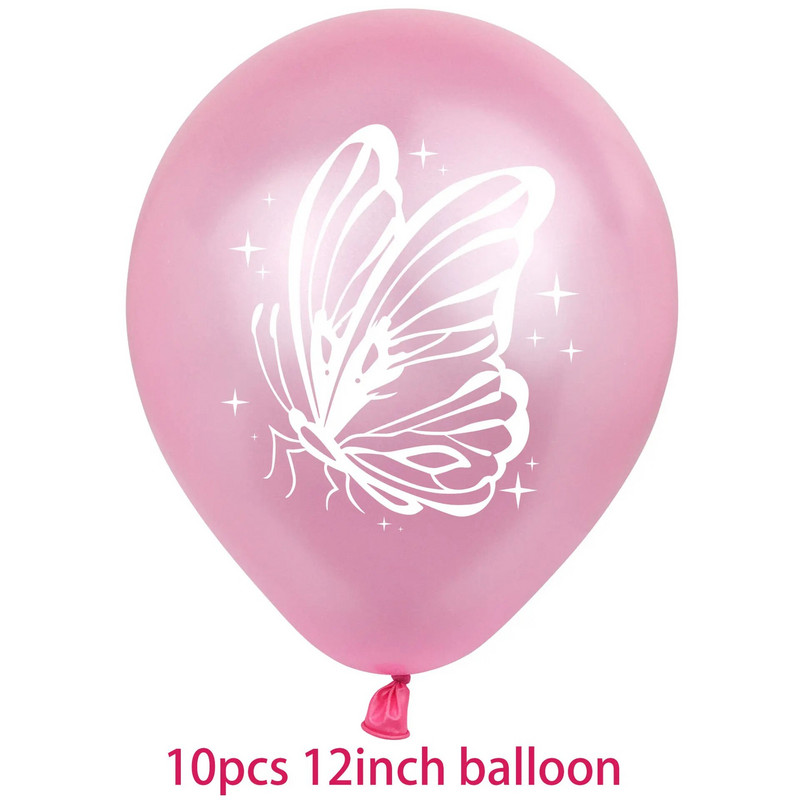 Rožinio drugelio temos gimtadienio vakarėlio dekoravimas drugelio latekso balionas Vestuvių scenos dekoravimas drugelio balionas