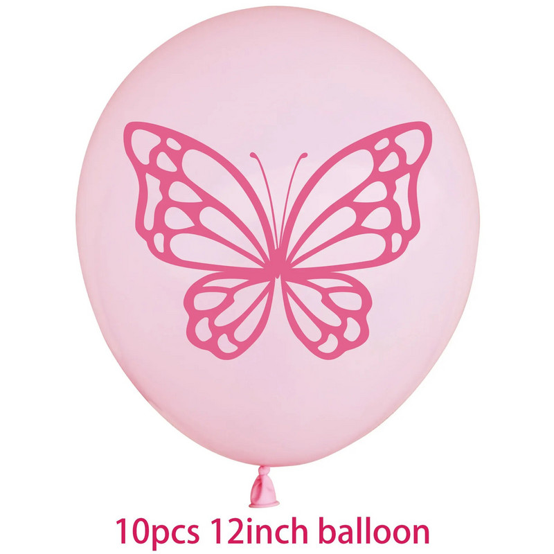 Rožinio drugelio temos gimtadienio vakarėlio dekoravimas drugelio latekso balionas Vestuvių scenos dekoravimas drugelio balionas