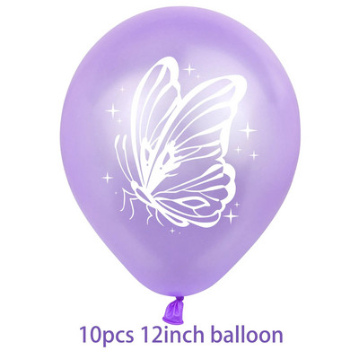 Violetinės drugelio temos gimtadienio vakarėlio dekoravimas drugelio latekso balionas Vestuvių scenos dekoravimas drugelio balionas