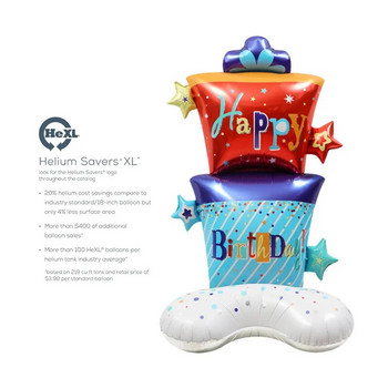 Декорация за парти за рожден ден Балони от алуминиево фолио Триизмерна стояща подаръчна кутия Метеор Карикатура Голям балон