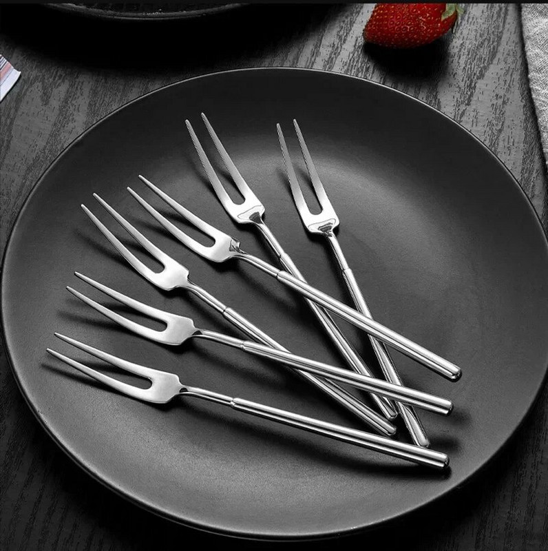 304 плодова вилица от неръждаема стомана, торта, десерт, плодове, китка, лунна торта, китка за партита и събития, партита, кухненска посуда