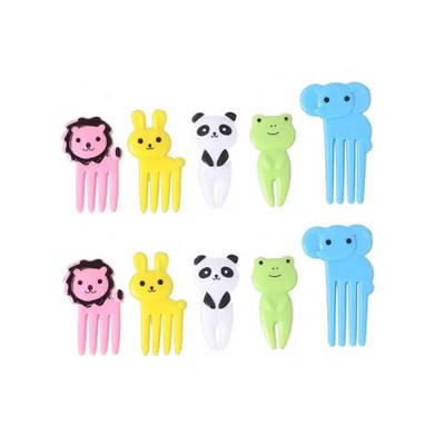 Bento Kawaii Slatka hrana za životinje Pijuci voća Vilice Kutija za ručak Slatki mini pijuci hrane Dječja životinja Mala djeca Crtić Dodatak za grickalice