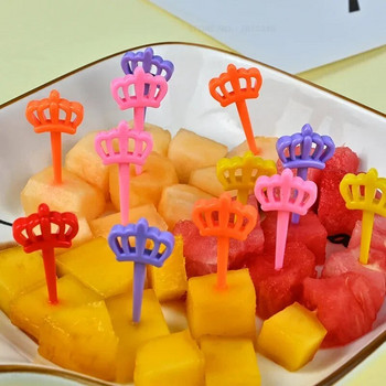 Комплект пластмасови вилици за плодове за Хелоуин Сладка анимационна форма Торта Десертни вилици Декорации Детски обеди Консумативи за клечки за зъби