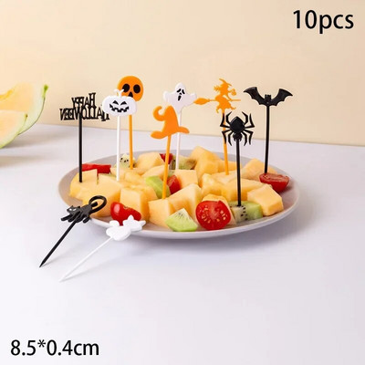 Halloween serija Plastične vilice za voće Slatki crtani oblik Torte Desertne vilice Dekoracije Dječji ručkovi Pribor za čačkalice