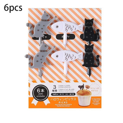 Halloween serija Plastične vilice za voće Slatki crtani oblik Torte Desertne vilice Dekoracije Dječji ručkovi Pribor za čačkalice