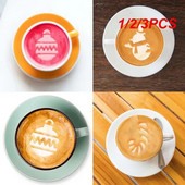 Formuoti kavos ir pieno pyrago pyrago pyrago trafareto šablono kavos baristos kapučino šablono šluostės šluostės dulkių purškimo įrankiai