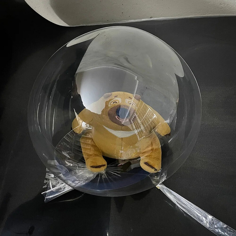 Gât lat 20 cm Baloane cu bule transparente Ursul umplut Nu este nevoie de mașină de umplut baloane Aniversare Cadou de aniversare Saci de jucărie