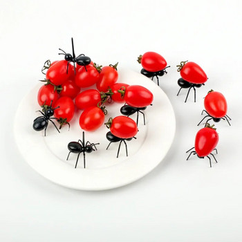 (12 бр.)-Вилици за предястие за животни Многократна кирка за храна за мравки, клечки за зъби за плодове Десертна вилица Мотри за коктейли