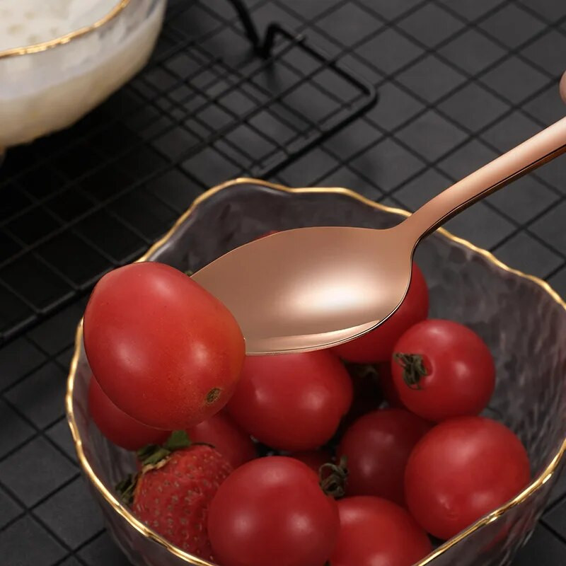 1 db rozsdamentes acél villa kanál hosszú nyelű otthoni hordozható diák kreatív gyümölcssaláta gombóc Multifunkciós nyugati evőeszközök