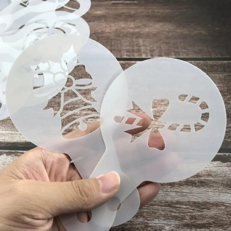 25 de modele/set de șabloane de cafea grozave pentru a face cappuccino latte mat ceai cu lapte bricolaj reutilizabil cafea model de imprimare instrument barista