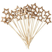 50 komada petokrake zvijezde Bambusovi koktel ražnjići Božićni bambusovi ražnjići Roštilj Bambusovi ražnjići Ukrasi za piće Ražnjići za miješanje