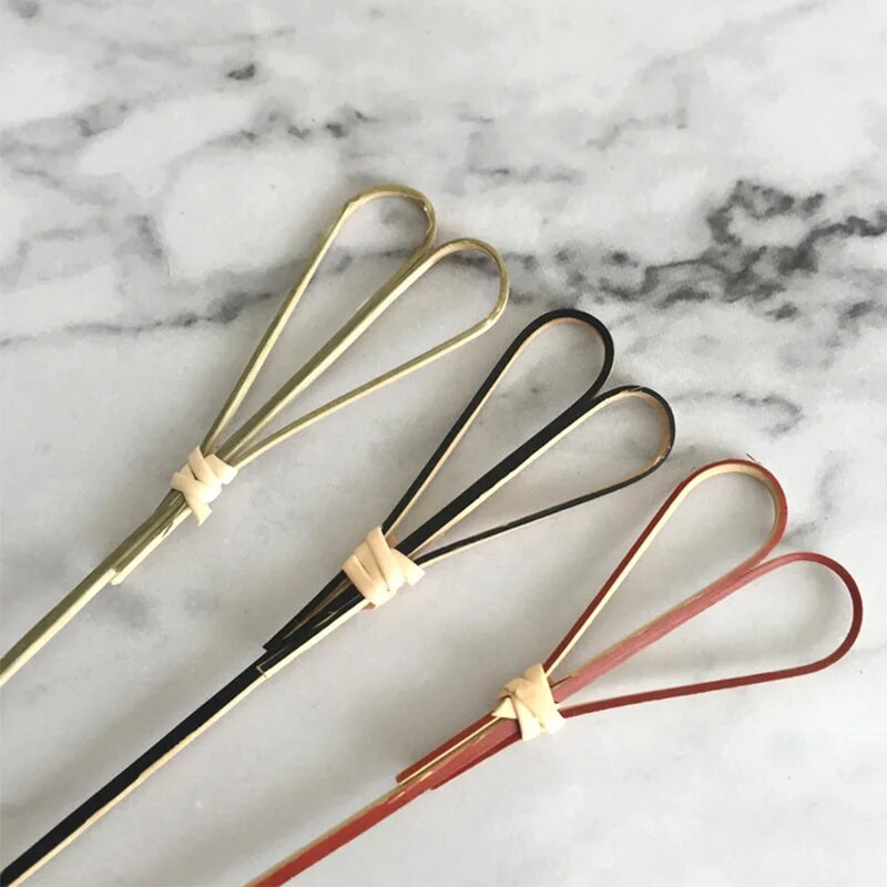 100 vnt., 12 cm, iškirpta styga Išgalvotas kūrybiškas bambuko ženklas vaisius iešmas kokteilių šakutė vaisius medis patrauklus dantų krapštukas vaisius