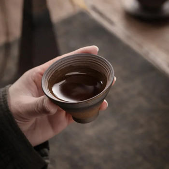 Vintage χειροποίητο κεραμικό φλιτζάνι τσαγιού Ιαπωνικού στυλ Ρετρό φλιτζάνι τσαγιού Stoneware Σετ τσαγιού Home Bowl Master Cup