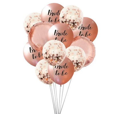 1 set balona za mladenku od ružičastog zlata Dekoracija za djevojačku večer Balon od ružičastog zlata s dijamantima baloni s konfetima za vjenčanje