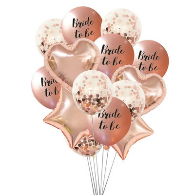 1 set balona za mladenku od ružičastog zlata Dekoracija za djevojačku večer Balon od ružičastog zlata s dijamantima baloni s konfetima za vjenčanje