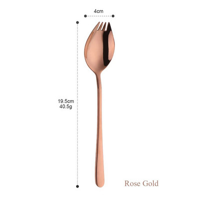 1 KOM 3 U 1 Kreativni dizajn Kuhinjsko posuđe Alati Od nehrđajućeg čelika Sporks Vilica za desert Žlica Rezanci Pribor za salatu Voće