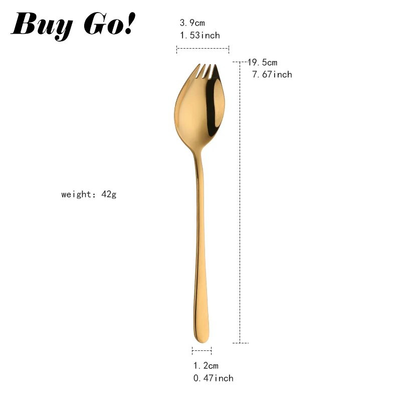 1 KOM 3 U 1 Kreativni dizajn Kuhinjsko posuđe Alati Od nehrđajućeg čelika Sporks Vilica za desert Žlica Rezanci Pribor za salatu Voće