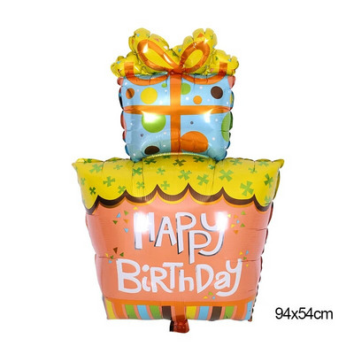 Цветни свещи Трислойно фолио за торта Балони Честит рожден ден Подаръчна кутия Парти декорация Детски играчки Baby Shower Надуваеми глобуси