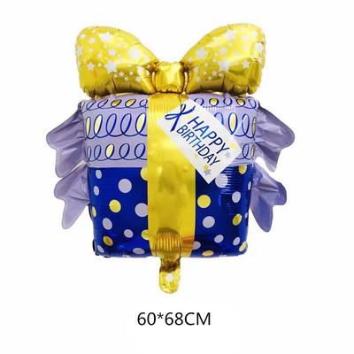 Цветни свещи Трислойно фолио за торта Балони Честит рожден ден Подаръчна кутия Парти декорация Детски играчки Baby Shower Надуваеми глобуси