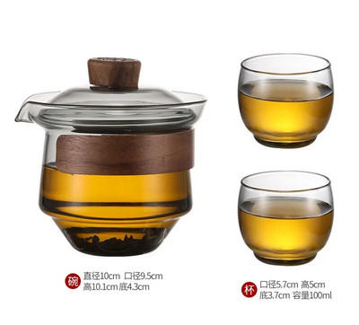 Stiklinis arbatinukas arbatinukas virdulys Kungfu arbatos rinkinio dangtelis Arbatos dubuo Arbatos gaminimo reikmenys Arbatos gaminimo įrankiai Arbatos indai Arbatinuko ir puodelių rinkiniai