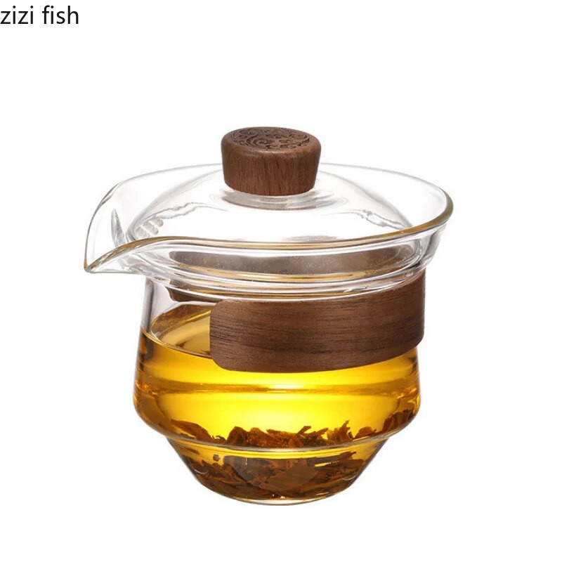 Stiklinis arbatinukas arbatinukas virdulys Kungfu arbatos rinkinio dangtelis Arbatos dubuo Arbatos gaminimo reikmenys Arbatos gaminimo įrankiai Arbatos indai Arbatinuko ir puodelių rinkiniai