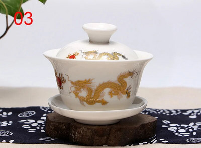 Kineski običaji Gai Wan Set za čaj Porculanski set za čaj Dehua Gaiwan Tea Porculanski set lonaca za putovanja Prekrasan i jednostavan kuhalo za vodu