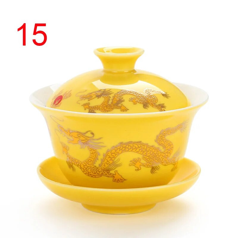 Kineski običaji Gai Wan Set za čaj Porculanski set za čaj Dehua Gaiwan Tea Porculanski set lonaca za putovanja Prekrasan i jednostavan kuhalo za vodu