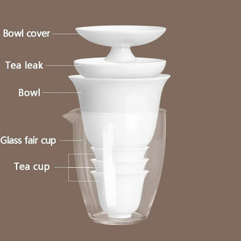 Керамична чаша за чай gaiwan за китайско кунг-фу пътен сервиз за чай, сервиз за напитки с пътна чанта Безплатна доставка B33