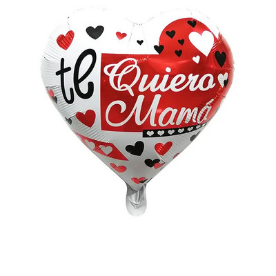 10 τμχ 18 ιντσών Te Amo Μπαλόνια με ισπανικό θέμα με αλουμινόχαρτο I Love You TE QUIERO MUCHO Μπαλόνι Καρδιά Γάμος Διακόσμηση για την Ημέρα του Αγίου Βαλεντίνου