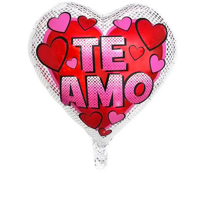 10 τμχ 18 ιντσών Te Amo Μπαλόνια με ισπανικό θέμα με αλουμινόχαρτο I Love You TE QUIERO MUCHO Μπαλόνι Καρδιά Γάμος Διακόσμηση για την Ημέρα του Αγίου Βαλεντίνου