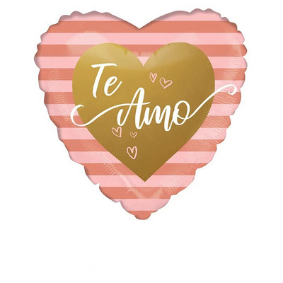 10 τμχ 18 ιντσών Te Amo Μπαλόνια με ισπανικό θέμα με αλουμινόχαρτο I Love You TE QUIERO MUCHO Μπαλόνι Καρδιά Γάμος Διακόσμηση για την Ημέρα του Αγίου Βαλεντίνου