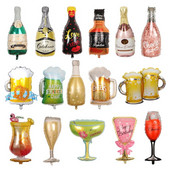 Бутилка вино Фолиеви балони Бар Банкет Парти за рожден ден Бокал за вино Балон Свети Валентин Декорация за годишнина от сватба