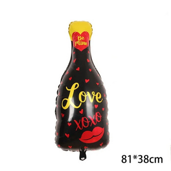 Μπουκάλι κρασιού Αλουμινόχαρτο Μπαλόνια Μπαρ Συμπόσιο Πάρτι γενεθλίων Κύπελλο κρασιού Μπαλόνι Διακόσμηση για την επέτειο του γάμου του Αγίου Βαλεντίνου