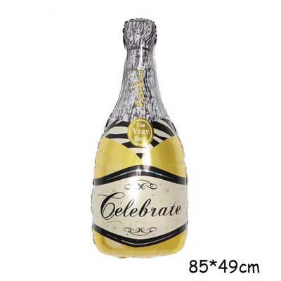 Бутилка вино Фолиеви балони Бар Банкет Парти за рожден ден Бокал за вино Балон Свети Валентин Декорация за годишнина от сватба