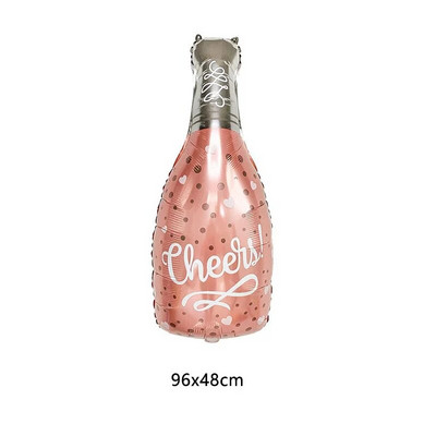 Бутилка вино Фолиеви балони Бар Банкет Парти за рожден ден Бокал за вино Балон Свети Валентин Декорация за годишнина от сватба