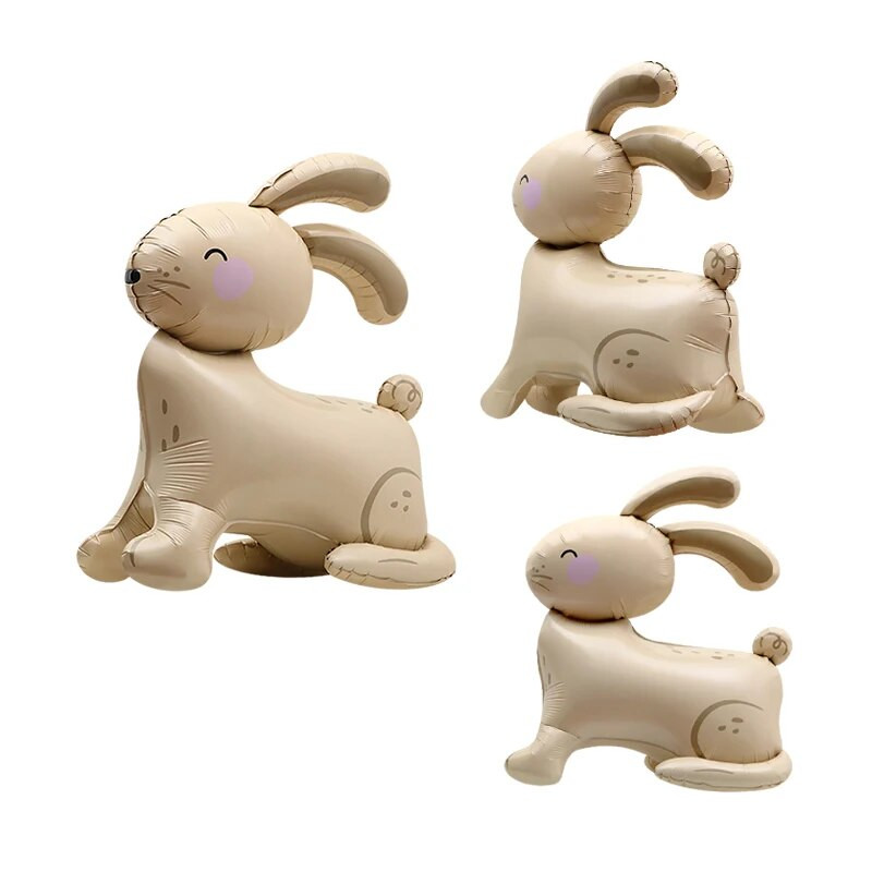 Заешка тема Фолиев балон Карикатура Животно с дълги уши Зайче Хелиев балон Декорации за парти за рожден ден за възрастни Деца Baby Shower Globos