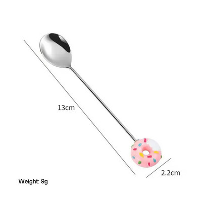 Nehrđajući čelik 430, slatka i zabavna, okrugla i glatka, kreativnog dizajna, funkcionalna i praktična žlica za miješanje, dar