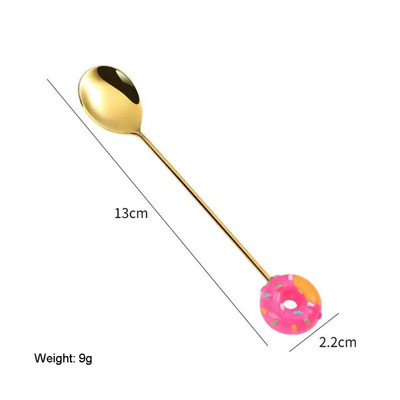Nehrđajući čelik 430, slatka i zabavna, okrugla i glatka, kreativnog dizajna, funkcionalna i praktična žlica za miješanje, dar