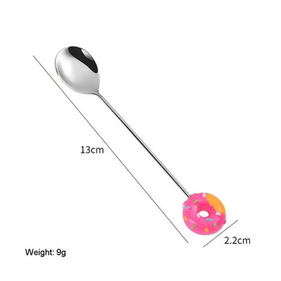 Nehrđajući čelik 430, slatka i zabavna, okrugla i glatka, kreativnog dizajna, funkcionalna i praktična žlica za miješanje, dar